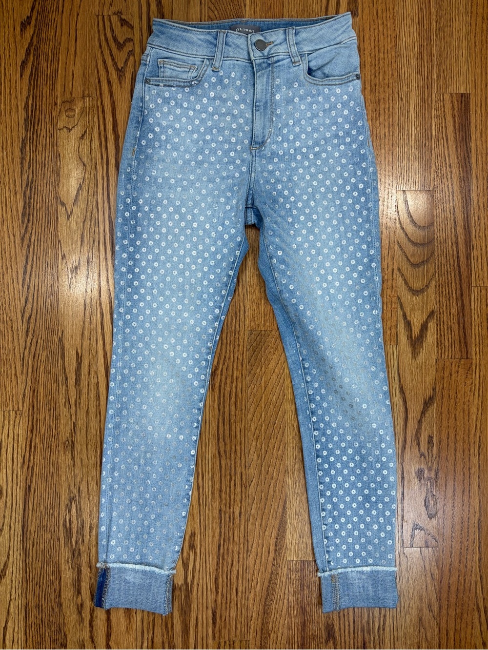 DL1961 Farrow High-Rise Light Blue Cuffed Skinny Jeans Farrow (26)
